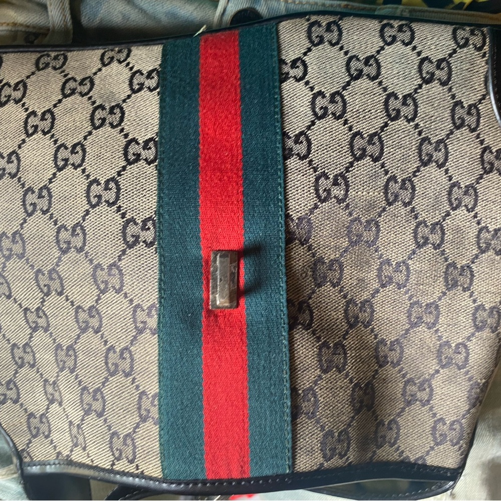 Gucci Beige and Red Men's Bag